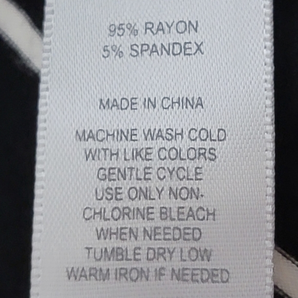 Larry Levine high low v neck stripe tunic top size 2X - Picture 5 of 6